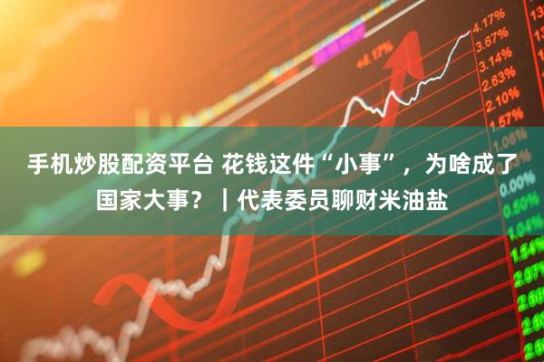 手机炒股配资平台 花钱这件“小事”，为啥成了国家大事？｜代表委员聊财米油盐